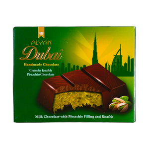 Aylan Dubai handmade Chocolate Crunchy Knafeh Pistachio Chocolate 100g