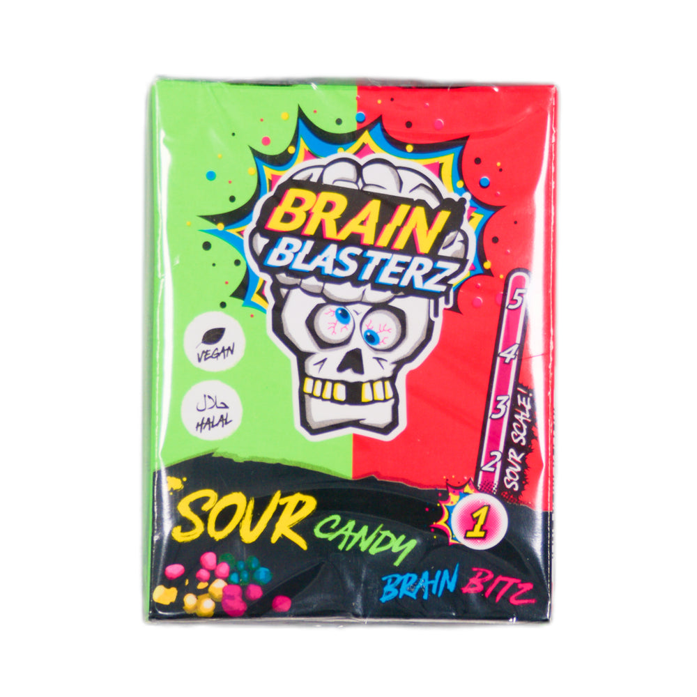 Brain Blasterz Sour Candy Brain Bitz Apple and Strawberry Flavour 45g