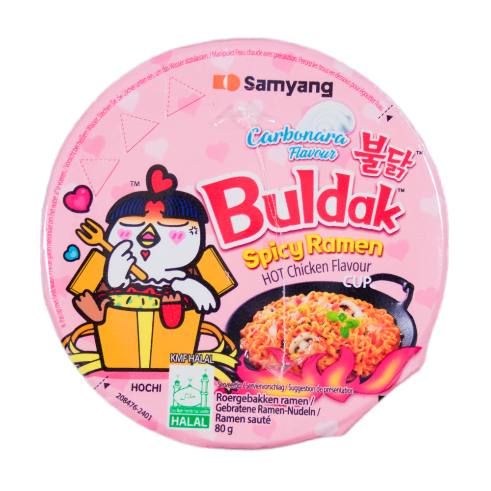 Samyang Buldak Hot Chicken Carbonara Flavour Ramen Cup 80g