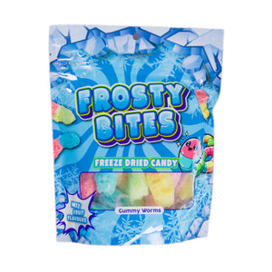 Frosty Bites Freeze Dried Candy Gummy Worms 50g