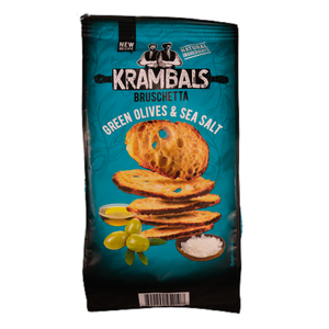 Krambals Bruschetta Brotchips Green Olives & Sea Salt 70g