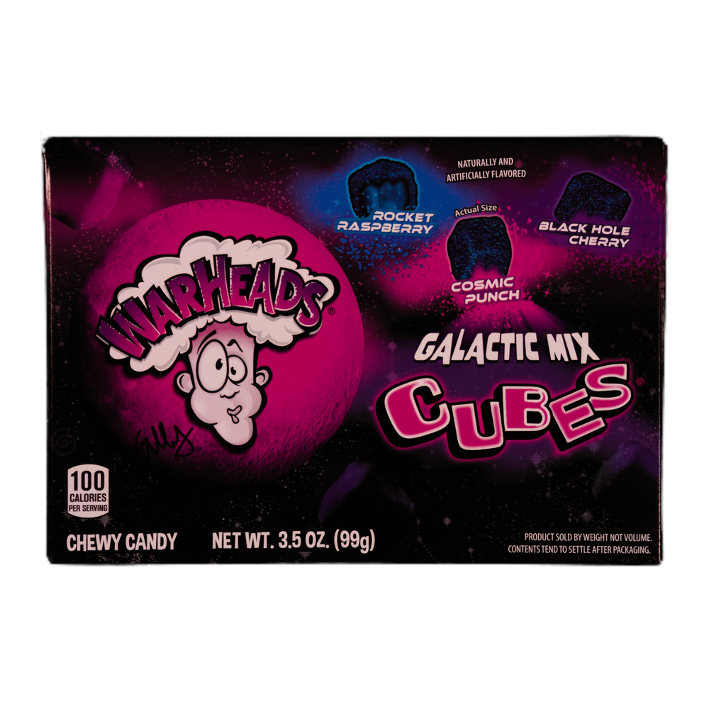 Warheads Galactic Mix Cubes Theatre Box 99g